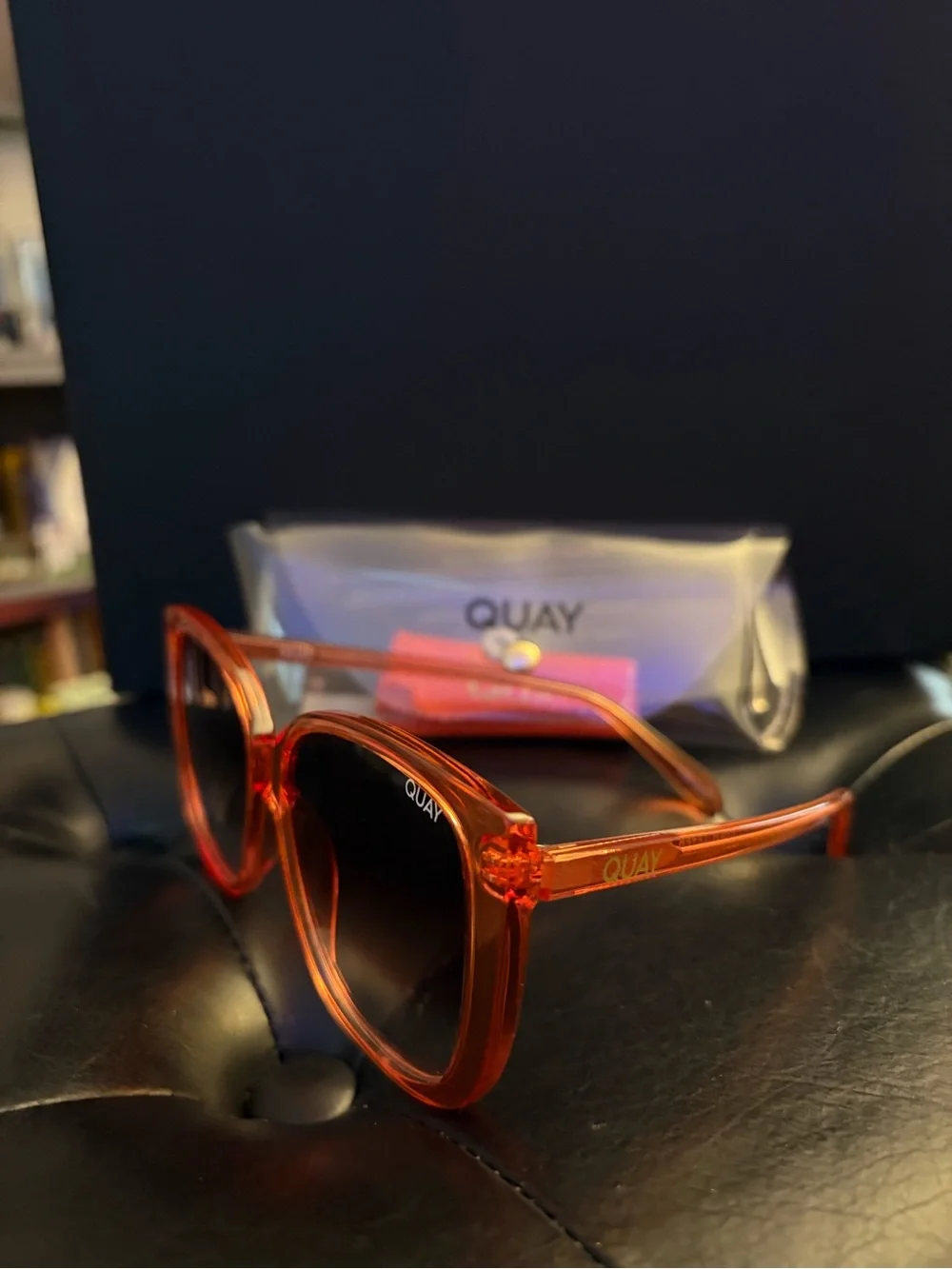 Quay Sunglasses - 54MM Coral Frame with Brown Gradient Fade Lenses